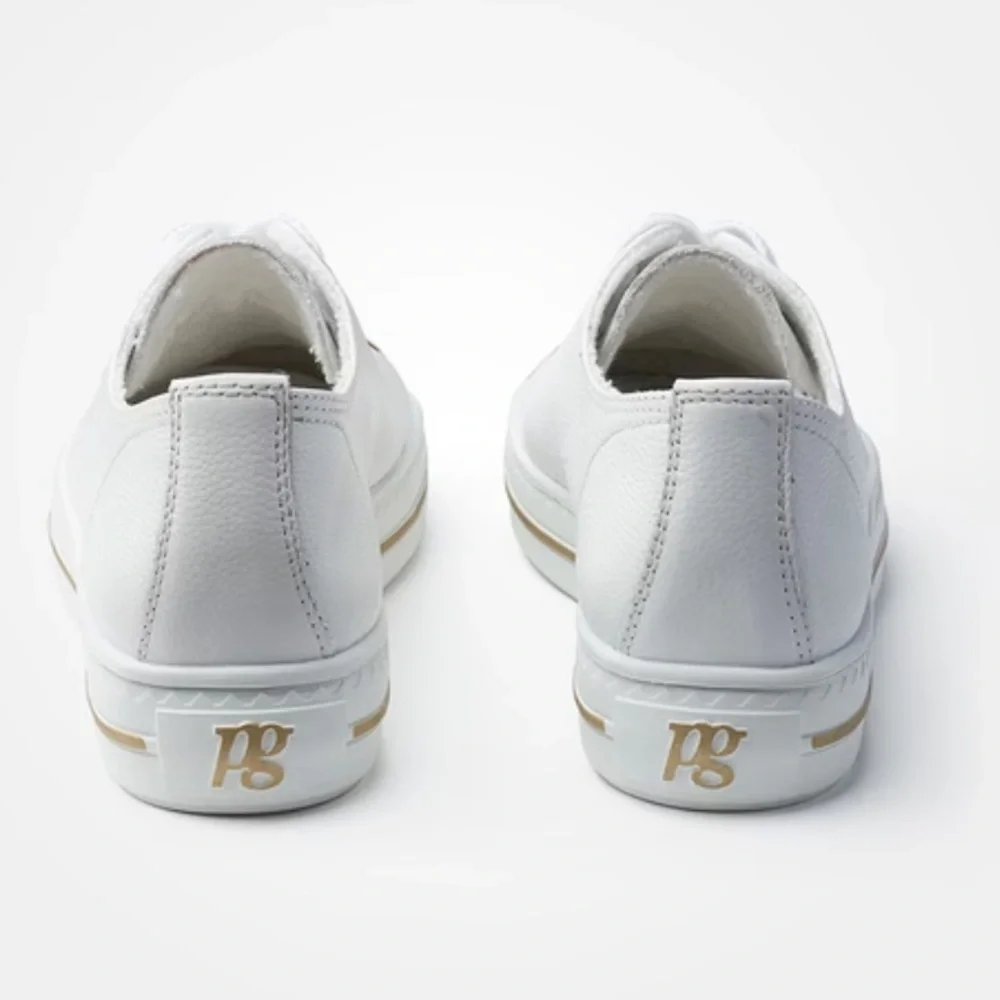 PAUL GREEN
White Women's White Sneakers with Gold Accents size Uk 3 US 5.5 NEW - Picture 5 of 17